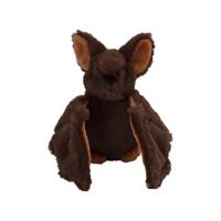 Nature Planet Pluche knuffel vleermuis - 16 cm - bruin - vleermuizen knuffels