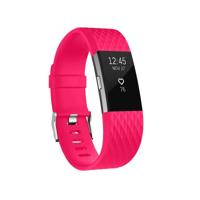 Diamond patroon verstelbare sport polsband voor FITBIT charge 2 (rood)
