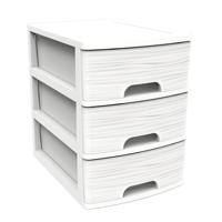 EDA Ladeblok/bureau organizer A5 - wit - 3x lades - stapelbaar - L27 x B36 x H35 cm