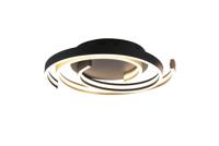 Trio Dimbare plafondlamp Caya goud met zwart 641910208