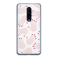 Hands pink: OnePlus 7 Pro Transparant Hoesje