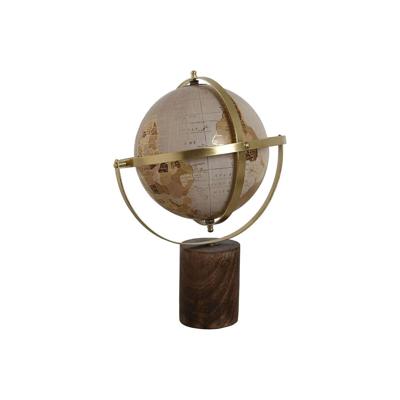 Wereldbol Home ESPRIT Gouden Natuurlijk Licht Roze Vintage 28 x 20 x 39 cm