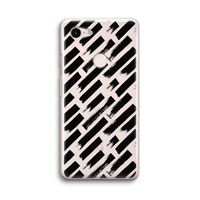Zwarte vegen: Google Pixel 3 Transparant Hoesje Zwarte vegen: Google Pixel 3 Transparant Hoesje