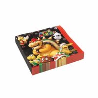 60x Super Mario servetten kinderfeestjes - Feestservetten - thumbnail