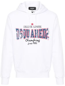 DSQUARED2 hoodie College League en coton - Blanc