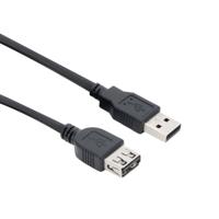 ACT USB 2.0 A male - USB A female zwart 0,50 m