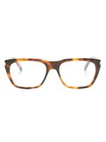 Saint Laurent Eyewear lunettes de vue carrées à effet écailles de tortue - Marron - thumbnail