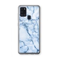 Blauw marmer: Samsung Galaxy A21s Transparant Hoesje