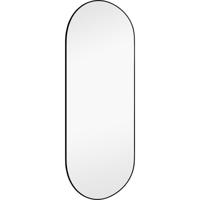 Decoratieve Ovale Spiegel Zwart Metaal - Stijlvolle Wandspiegel