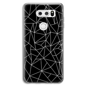 Geometrische lijnen wit: LG V30 Transparant Hoesje