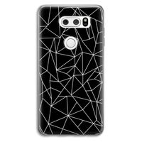 Geometrische lijnen wit: LG V30 Transparant Hoesje