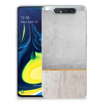 Samsung Galaxy A80 | Bumper Hoesje | Wood Concrete