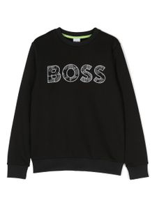 BOSS Kidswear sweat en coton mélangé à logo imprimé - Noir