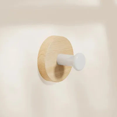 Houten Walnoot Hangende Hanger - Zwart of Wit | Decoratief & Praktisch