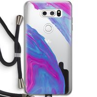 Zweverige regenboog: LG V30 Transparant Hoesje met koord
