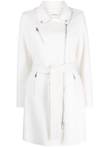 P.A.R.O.S.H. manteau en laine à taille nouée - Blanc