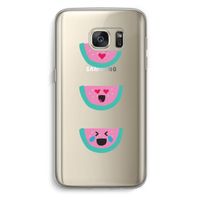 Smiley watermeloen: Samsung Galaxy S7 Transparant Hoesje