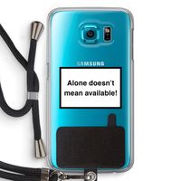 Alone: Samsung Galaxy S6 Transparant Hoesje met koord