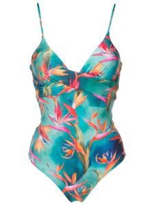 Lygia & Nanny maillot de bain Bianca à imprimé graphique - Bleu