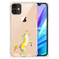 Apple iPhone 11 Stevig Bumper Hoesje Horse Color - thumbnail