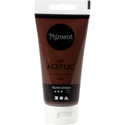 Creativ Company Pigment art acrylverf burnt umber bruin, 75ml