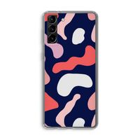 Memphis Shapes Pink: Samsung Galaxy S21 Plus Transparant Hoesje