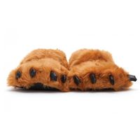 Dierenpoot pantoffels/sloffen beer voor volwassenen bruin 42/44 42/44  -