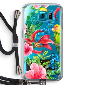 Papegaaien: Samsung Galaxy S6 Transparant Hoesje met koord