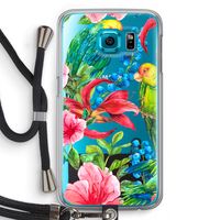 Papegaaien: Samsung Galaxy S6 Transparant Hoesje met koord