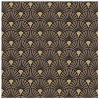 60x Tafel diner/lunch servetten 33 x 33 cm Art deco zwart/goud print