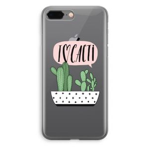 I love cacti: iPhone 8 Plus Transparant Hoesje