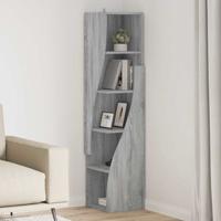 Hoekkast Wit 32x32x140cm Bewerkt hout