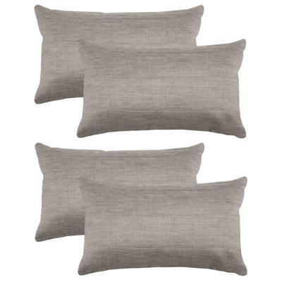 Stof Textile sierkussen Bea - 4x - beige - 30 x 50 cm - bank kussens - polyester