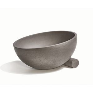 Opzet Waskom Urbi et Orbi Oblique L Beton Rond 38x18 cm Grijs