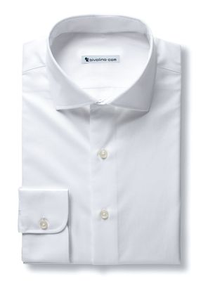 ESTILLI - Effen witte twill - strijkvrij - SANTI 1