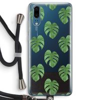Monstera leaves: Huawei P20 Transparant Hoesje met koord