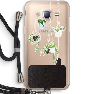 Hang In There: Samsung Galaxy J3 (2016) Transparant Hoesje met koord