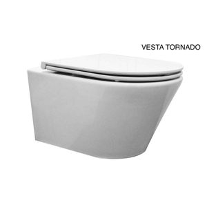 Wiesbaden Wandcloset Vesta Rimless Tornado Flush met Softclose Toiletzitting Glans Wit