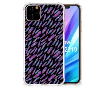 Apple iPhone 11 Pro Max Doorzichtige Silicone Hoesje Feathers Color