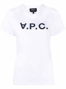 A.P.C. t-shirt à logo imprimé - Blanc