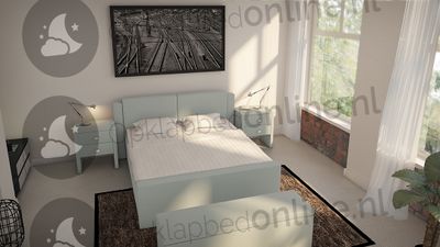 Opberg boxspring 160 x 190 cm- stofkleur 7034