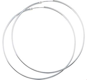 TFT Creolen Ronde Buis Zilver Glanzend 2 mm x 75 mm