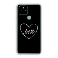 Best heart black: Google Pixel 5 Transparant Hoesje