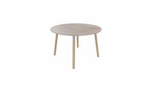 Tafel 9311 rond - 80 cm. - Alu - Eiken Robson - Beuken naturel