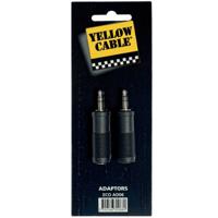 Yellow Cable AD06 3.5 mm TRS Jack male - 6.3 mm female verloop (2 stuks) - thumbnail