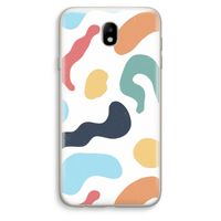Memphis Shapes Blue: Samsung Galaxy J7 (2017) Transparant Hoesje
