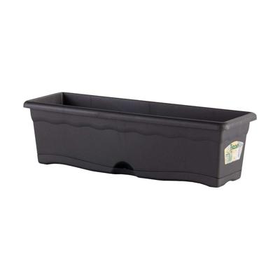 Plantenbak met schaal Plastiken Antraciet Polypropyleen 80 x 20 cm