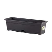 Plantenbak met schaal Plastiken Antraciet Polypropyleen 80 x 20 cm