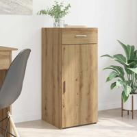 Dressoir met lade Zwart eiken 42,5 x 40 x 93 cm Bewerkt hout