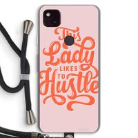 Hustle Lady: Pixel 4a 5G Transparant Hoesje met koord